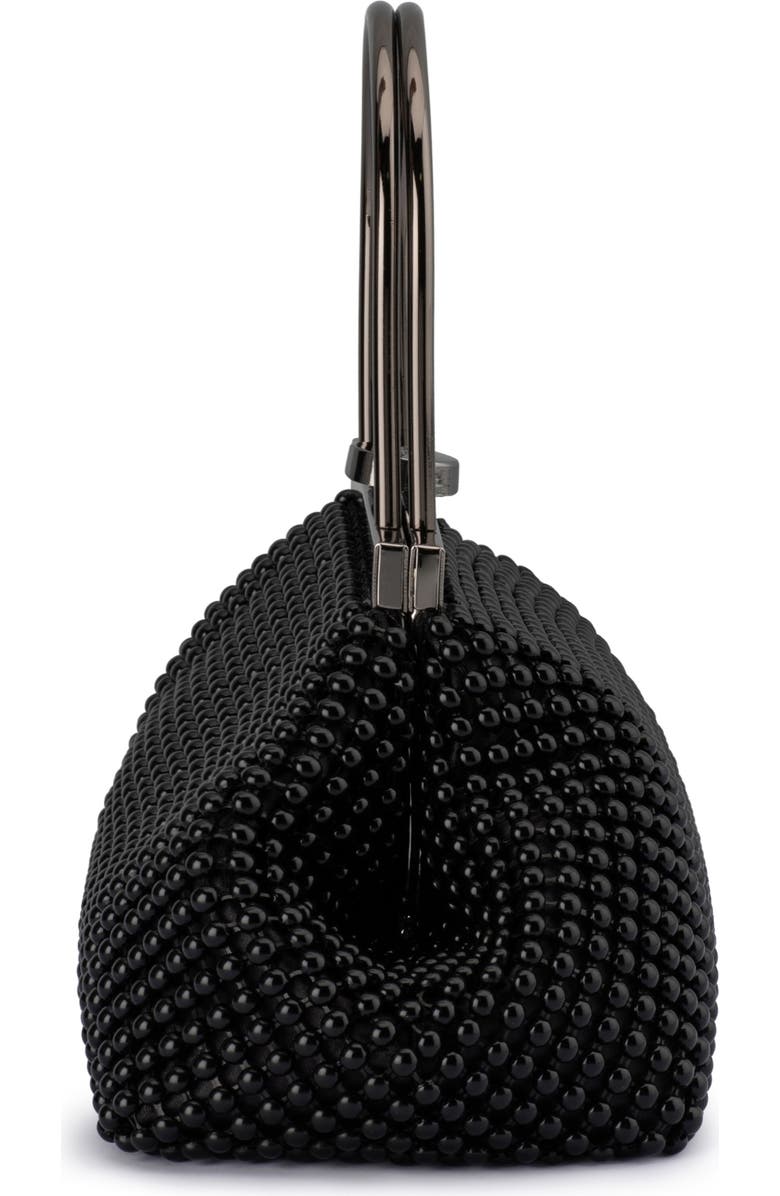 Olga Berg Mimi Ball Mesh Frame Bag, Alternate, color, Black