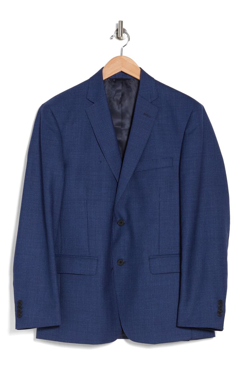 Microcheck Wool Sport Coat, Alternate, color, BLUE
