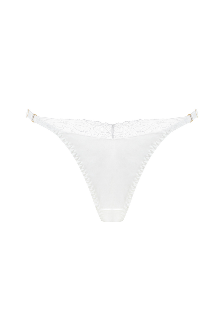 Mercy Thong - Silk & Lace G-String, Alternate, color, White