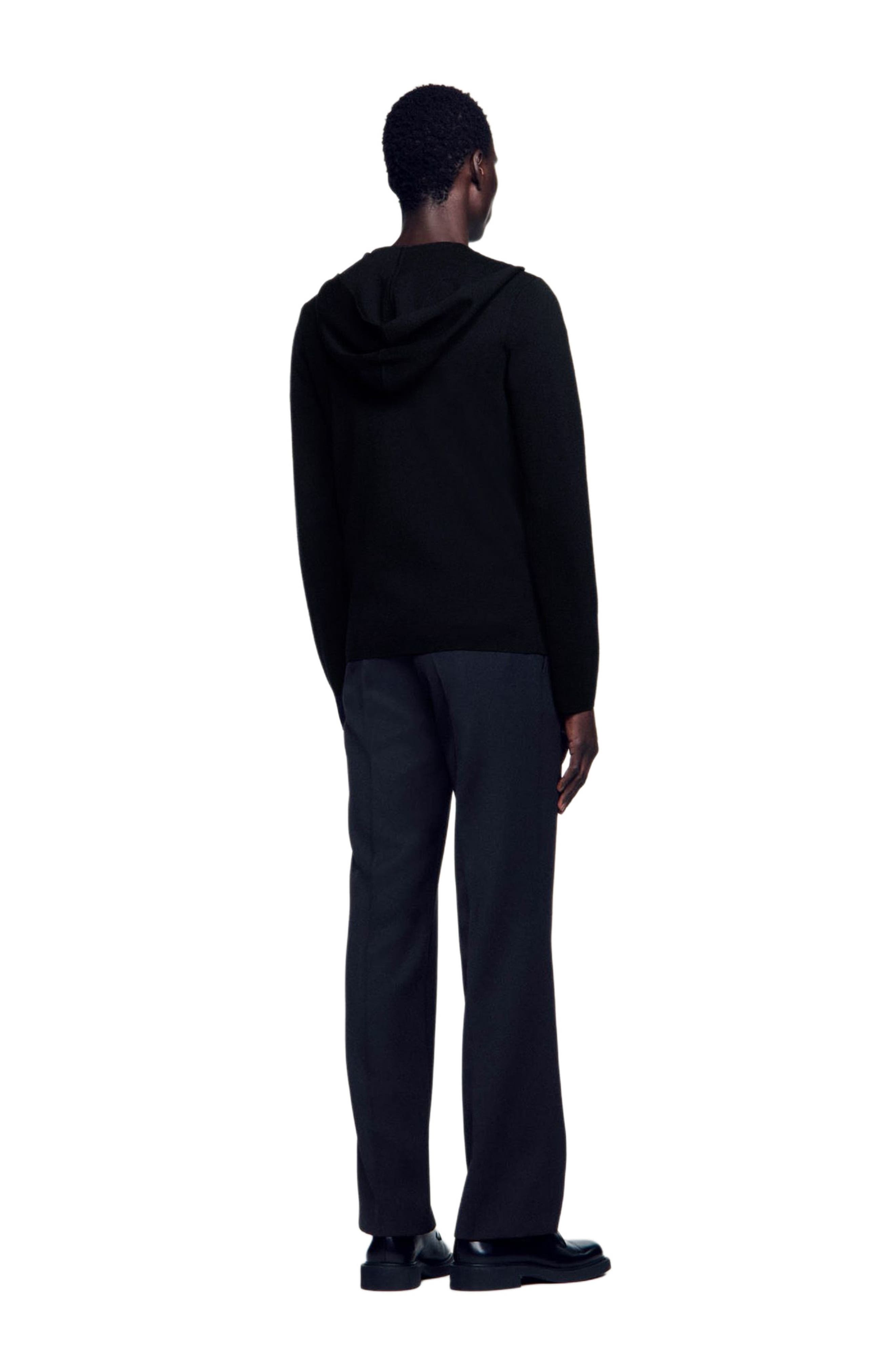 Zipped cardigan with hood - image 2