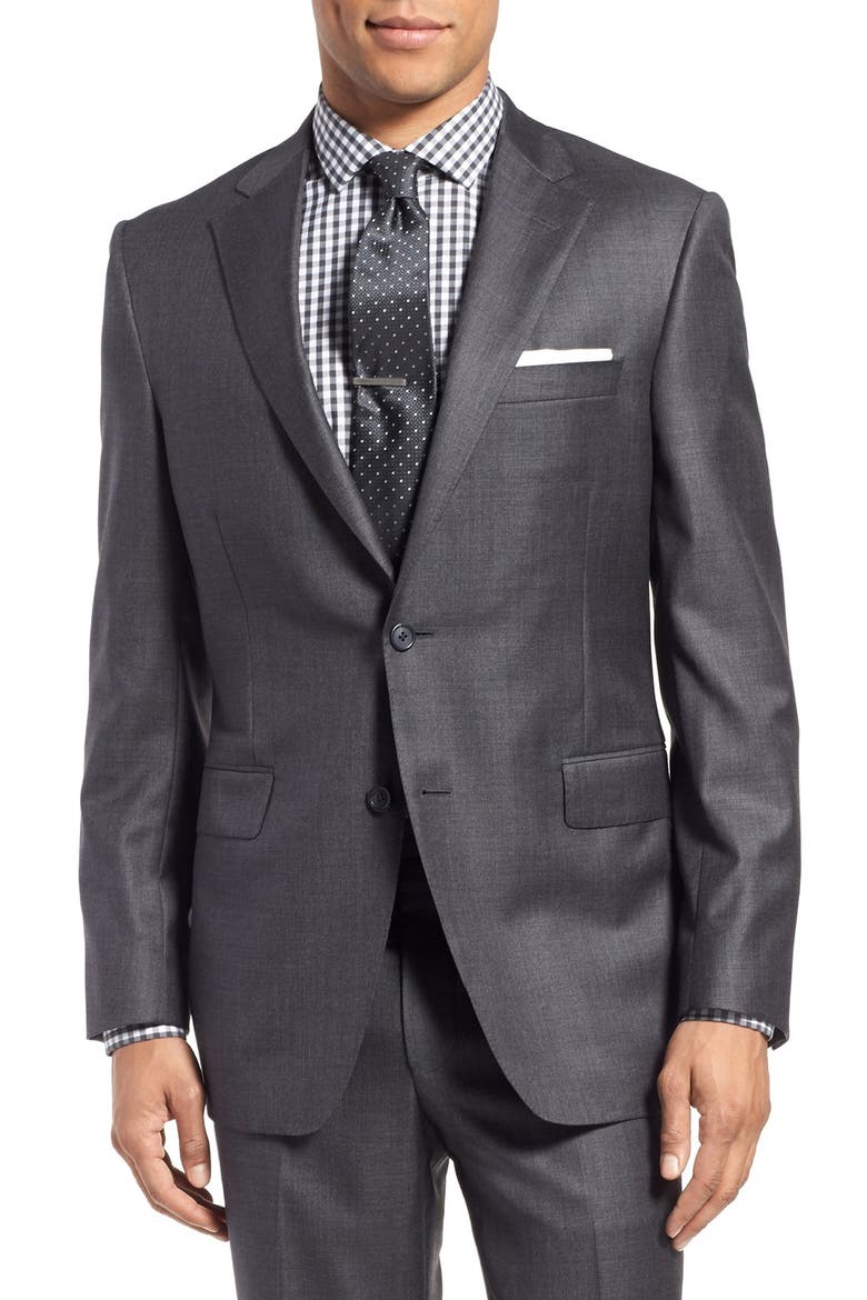 Beckett Classic Fit Solid Wool Suit, Alternate, color, CHARCOAL
