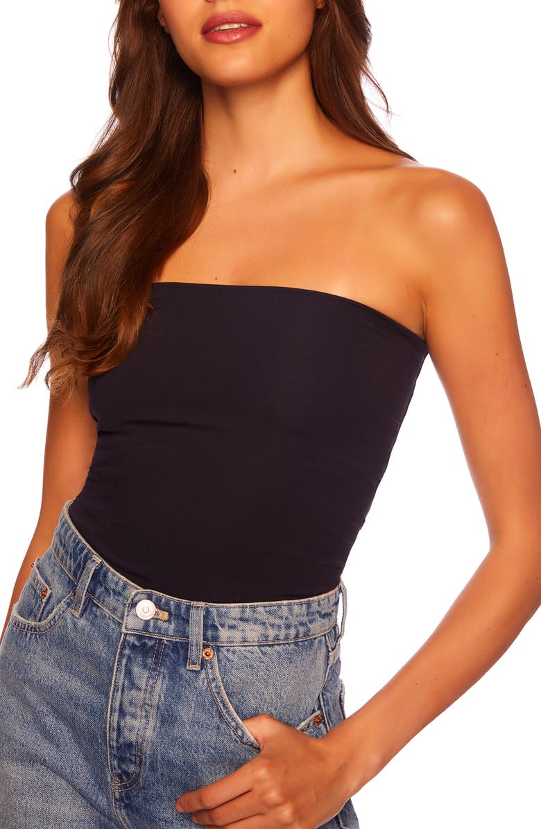Susana Monaco Core Tube Top, Main, color, Midnight