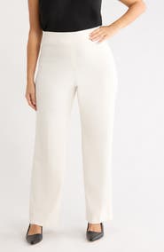 Anne Klein High Waist Wide Leg Pull-On Pants