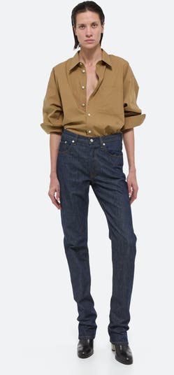 Dual Zip Carpenter Straight Leg Jeans