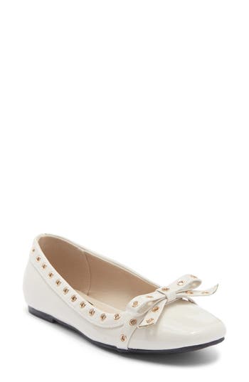 Rachel Rachel Roy Blink Grommet Bow Flat In White