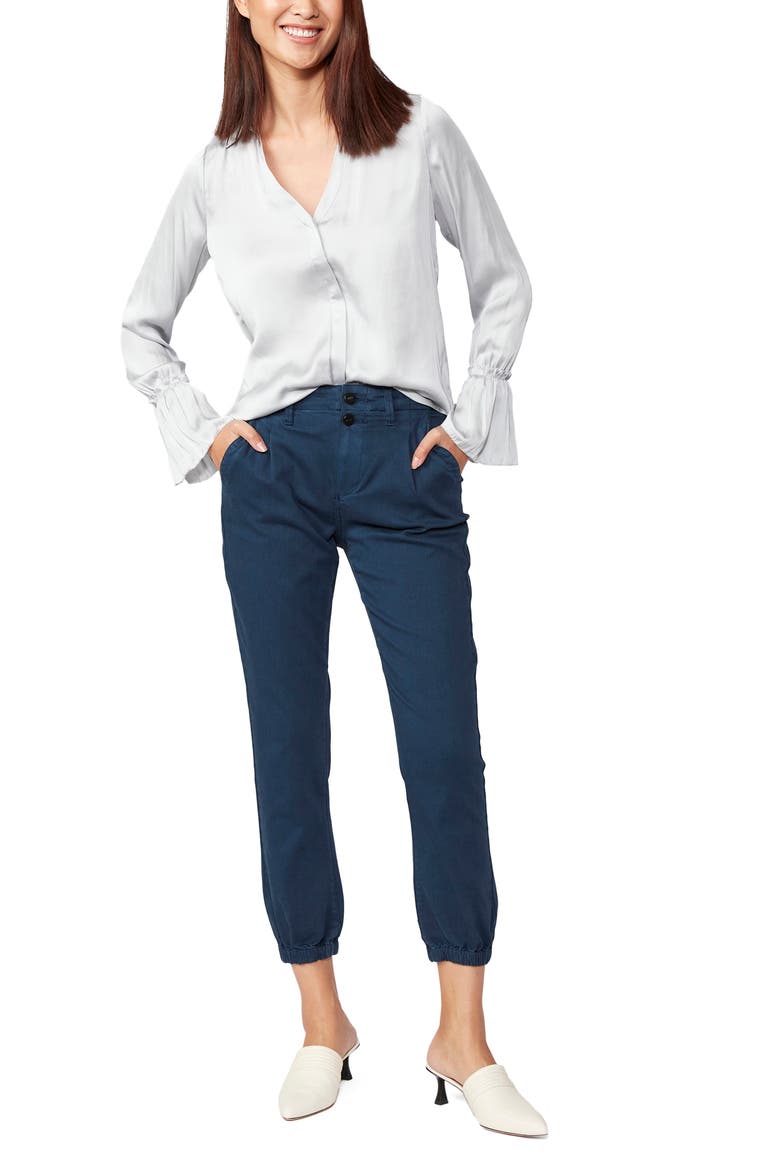 Mayslie Pleated Twill Joggers, Alternate, color, FRENCH WATERS