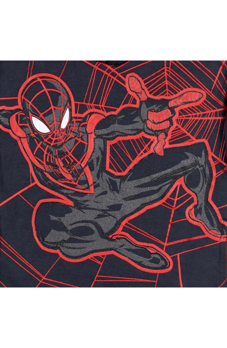 Marvel Spider-Man Fleece Pullover Hoodie, Alternate, color, Miles Morales Dark