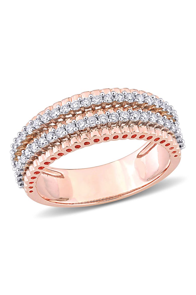 Diamond Double Row Eternity Ring 14k, Main, color, 14k Gold