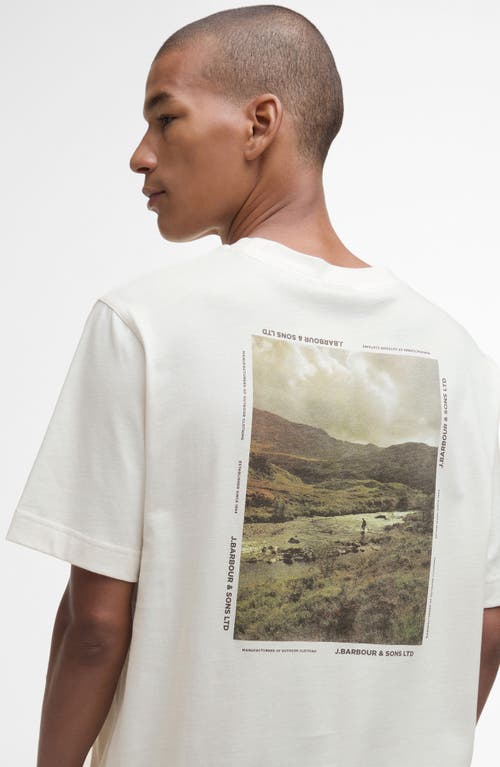 Barbour Parkend Photo Cotton Graphic T-shirt In White