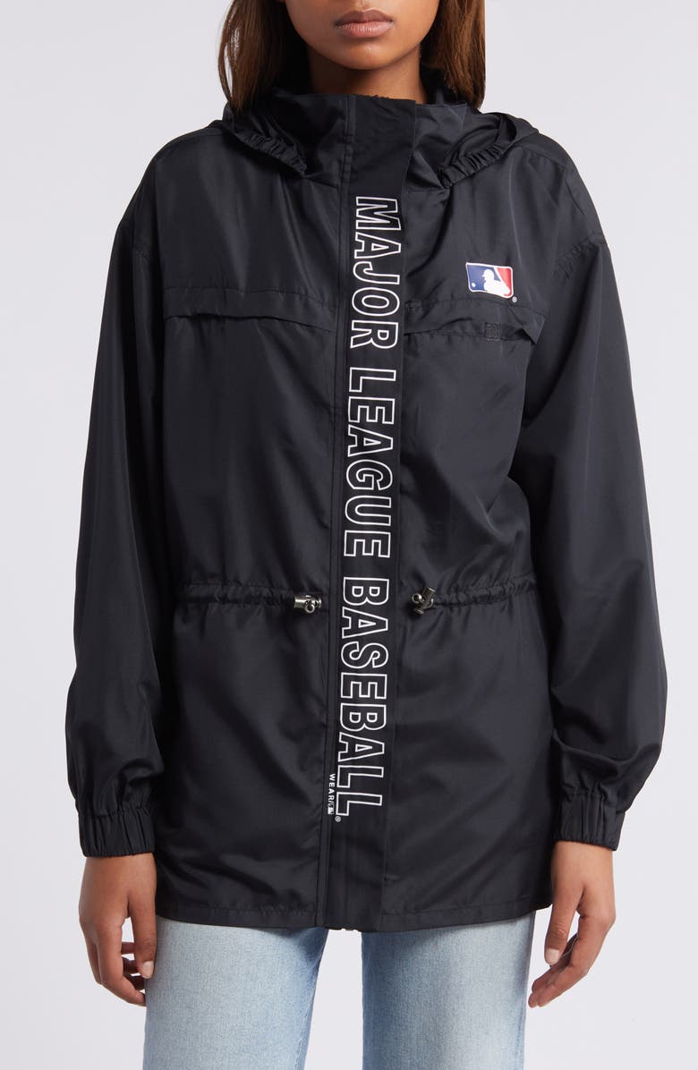 WEAR by Erin Andrews Women's WEAR by Erin Andrews Black MLB Merchandise Full-Zip Windbreaker Hoodie Jacket, Alternate, color, Black