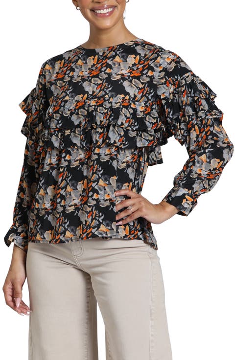Ruffled Peasant Top