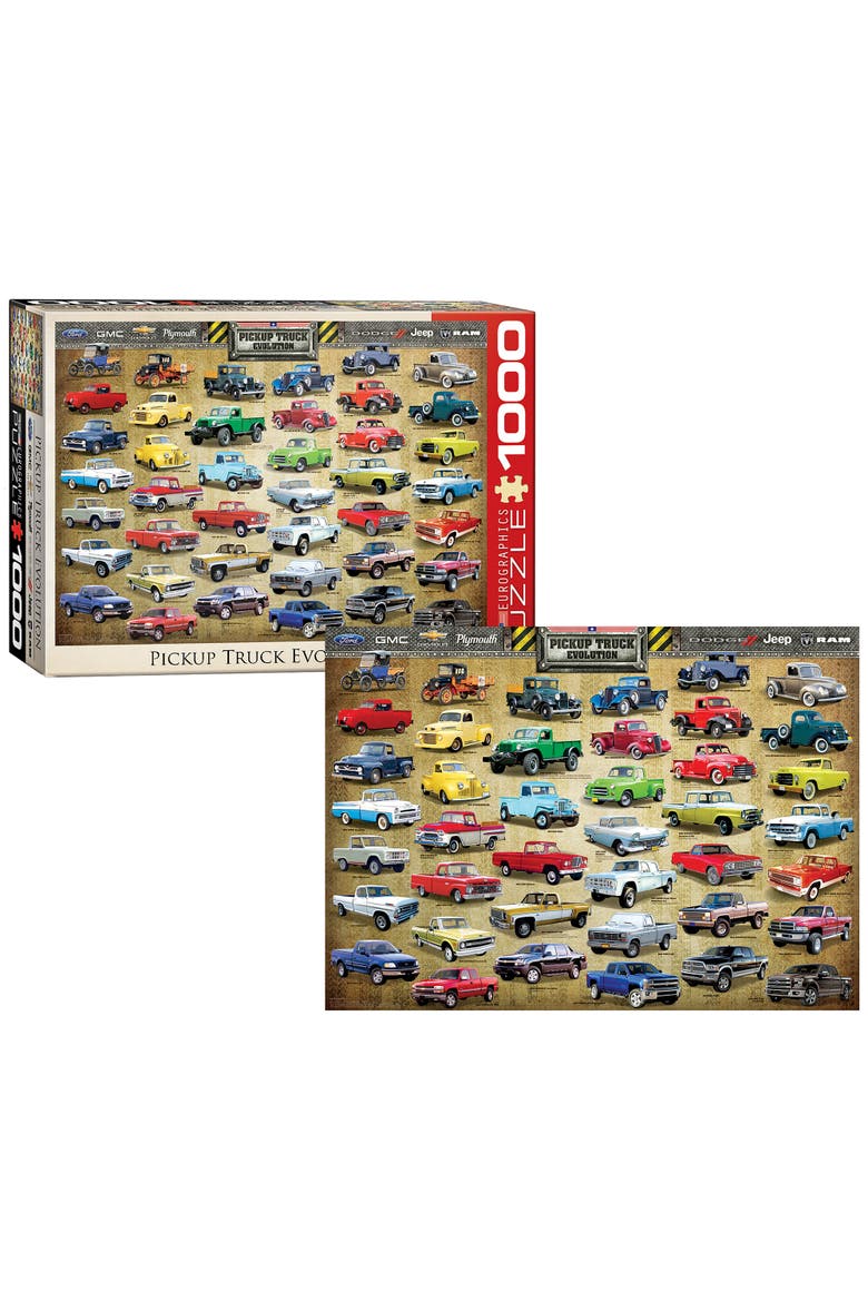 Pickup Truck Evolution Puzzle, 1000 Pieces, Alternate, color, Multicolored