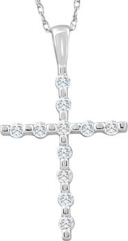 Bliss Diamond 1/5Ct Diamond Cross Pendant 10k Gold 18" 10k Gold Necklace