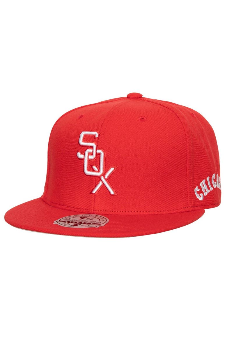 Men's Mitchell & Ness Red/ Chicago White Sox Bases Loaded Fitted Hat, Main, color, Red