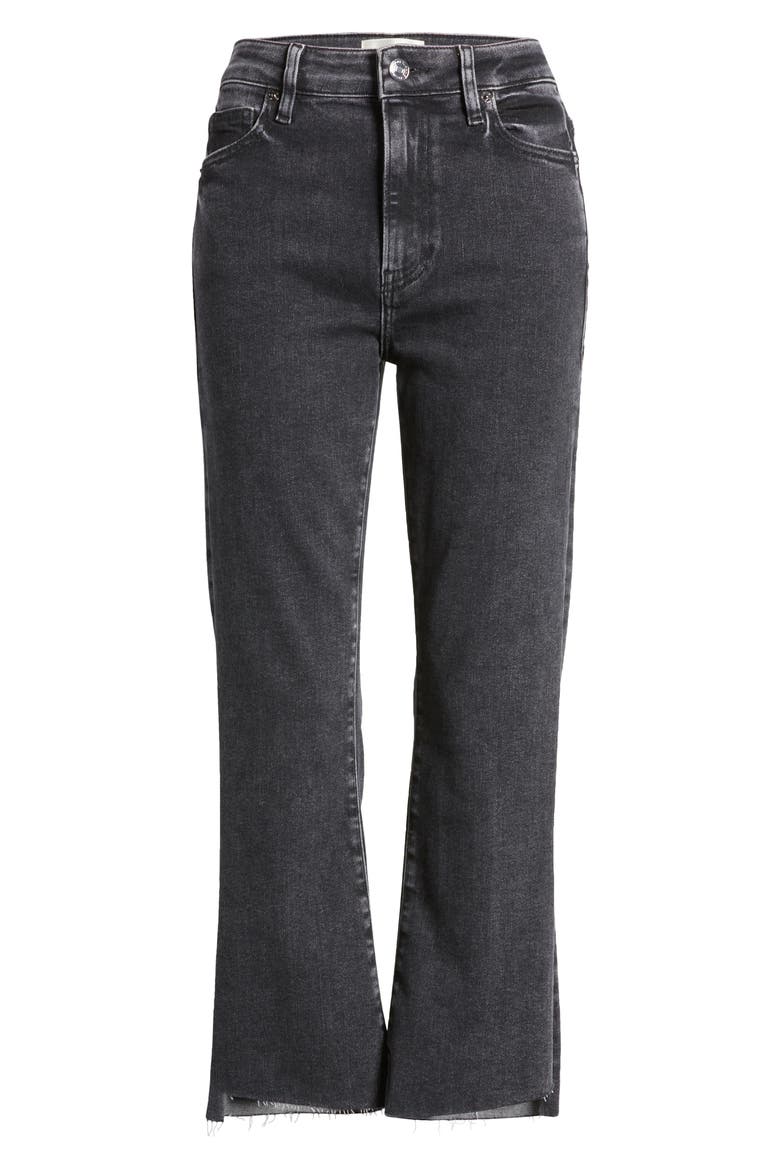 Le Crop High Waist Raw Hem Mini Bootcut Jeans, Alternate, color, RADIO CASCADE HEM