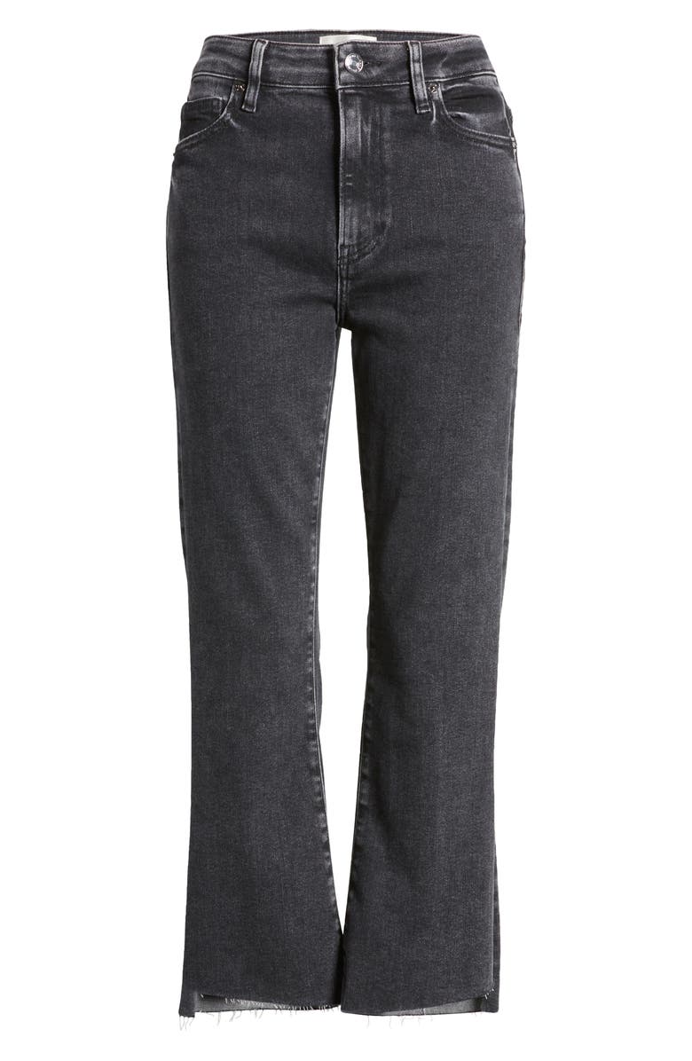 FRAME Le Crop High Waist Raw Hem Mini Bootcut Jeans, Alternate, color, Radio Cascade Hem