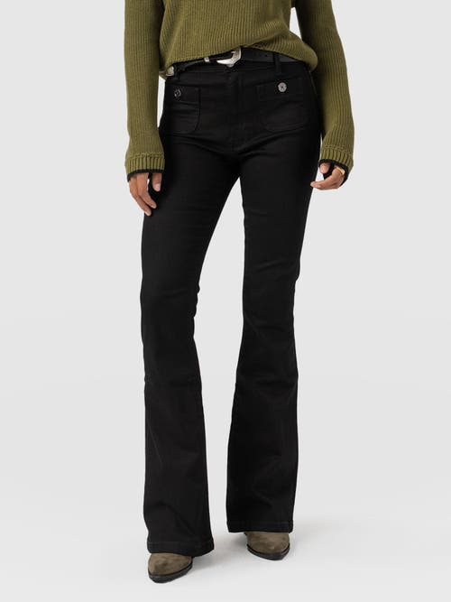 Saint + Sofia Bowie Stretch Flare Jeans In Black
