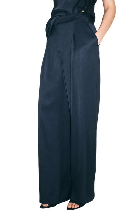 Straight Leg Satin Pants