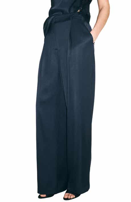 Straight Leg Satin Pants