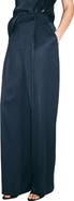 MANGO Straight Leg Satin Pants