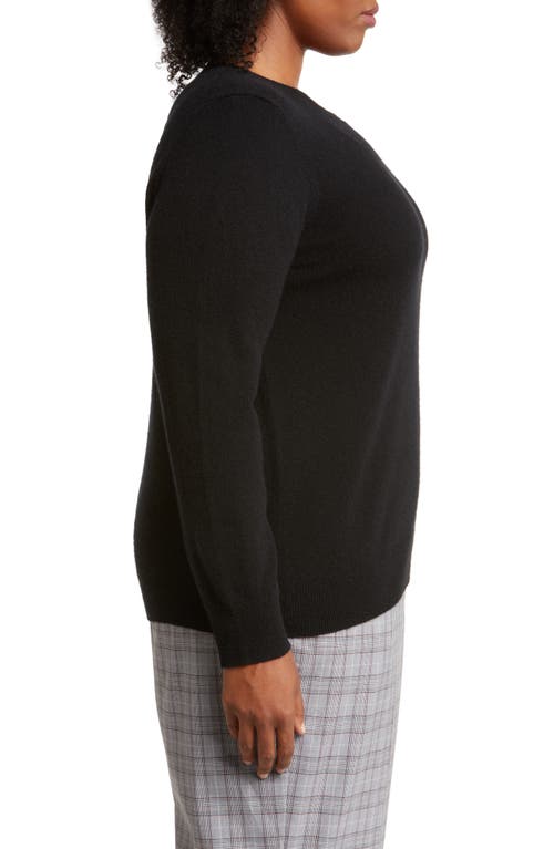 Nordstrom Cashmere Crewneck Sweater In Black