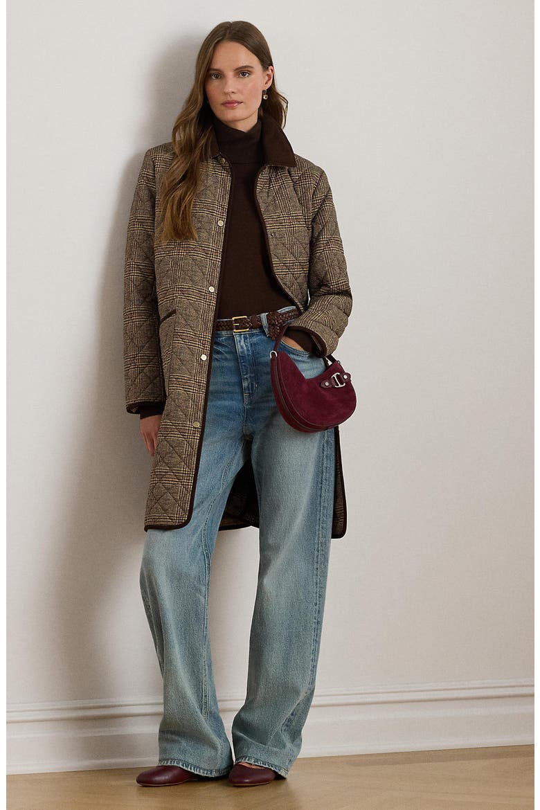 Glen Plaid Quilted Coat, Alternate, color, HERITAGE PLAID
