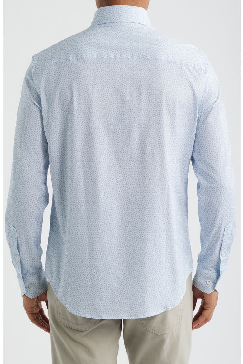Devon OoohCotton® Paisley Print Long Sleeve Button-Up Shirt, Alternate, color, AIR BLUE