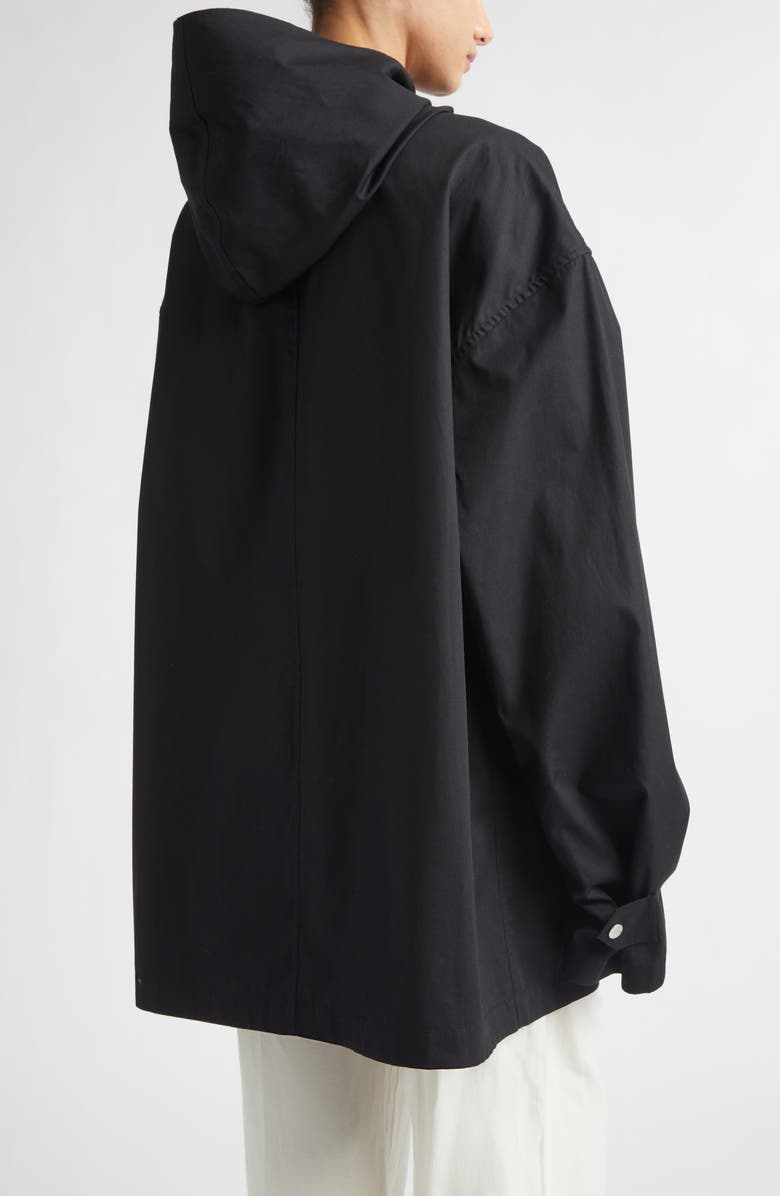 TOTEME Technical Cotton Scarf Jacket, Alternate, color, Black