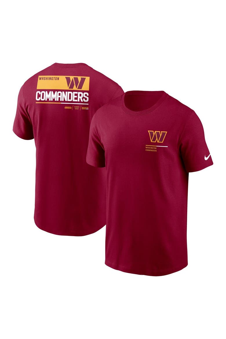 Men's Nike Burgundy Washington Commanders Team Incline T-Shirt, Main, color, Burgundy
