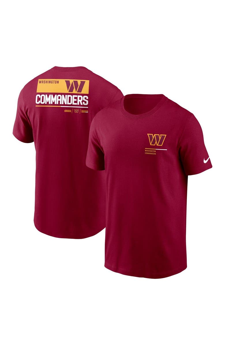 Nike Men's Nike Burgundy Washington Commanders Team Incline T-Shirt, Main, color, Burgundy