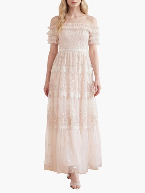 Midsummer Lace Off-shoulder Gown