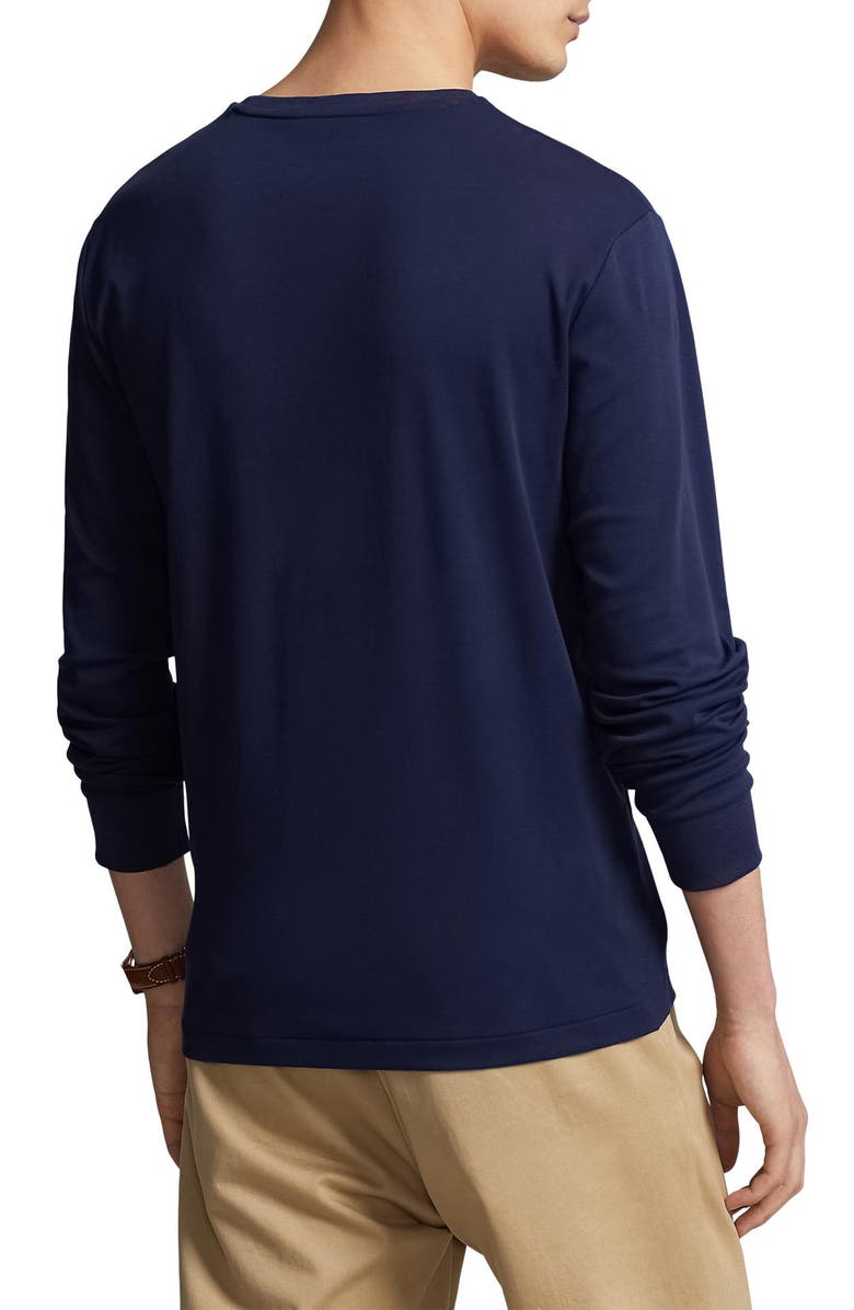 Polo Ralph Lauren Solid Long Sleeve T-Shirt, Alternate, color, French Navy