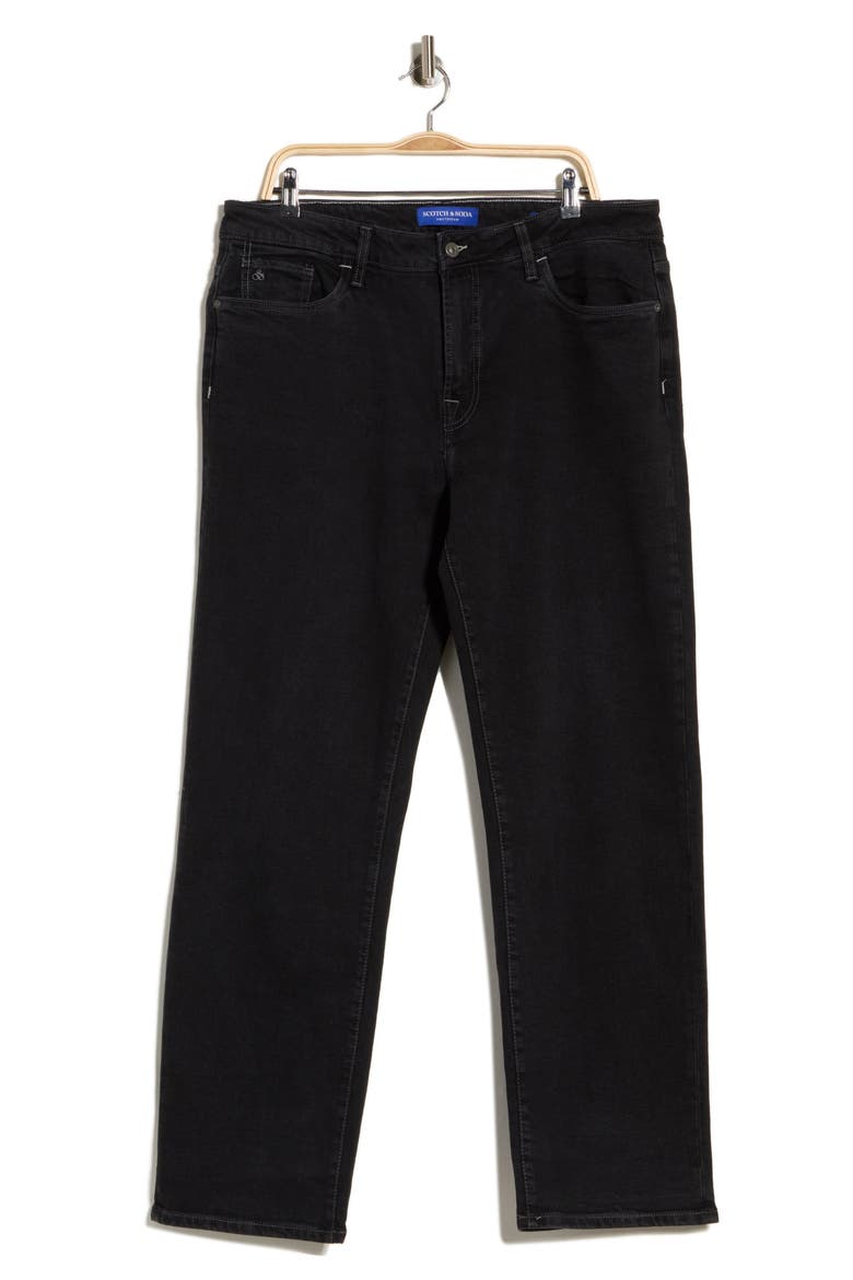 Canal Authentic Fit Straight Leg Jeans, Main, color, DARK MANNING