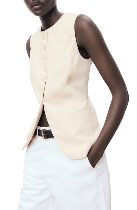 ベスト・ジレ GOLDEN  Women Vests GWP02198P0018715510755107 Beige GOLDEN GOOSE JOURNEY W'S VEST JACKET | THE NEW TREND – The