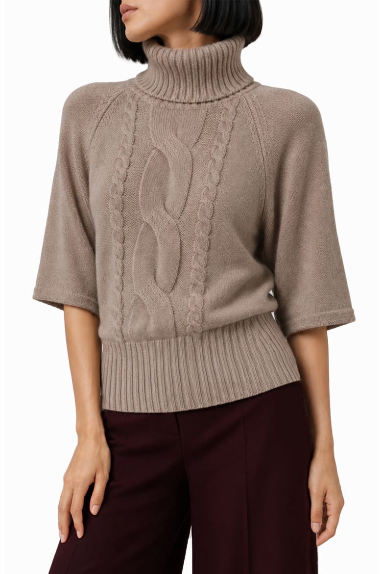 Paula Cable Dolman Sweater, Main, color, TAPIOCA HEATHER
