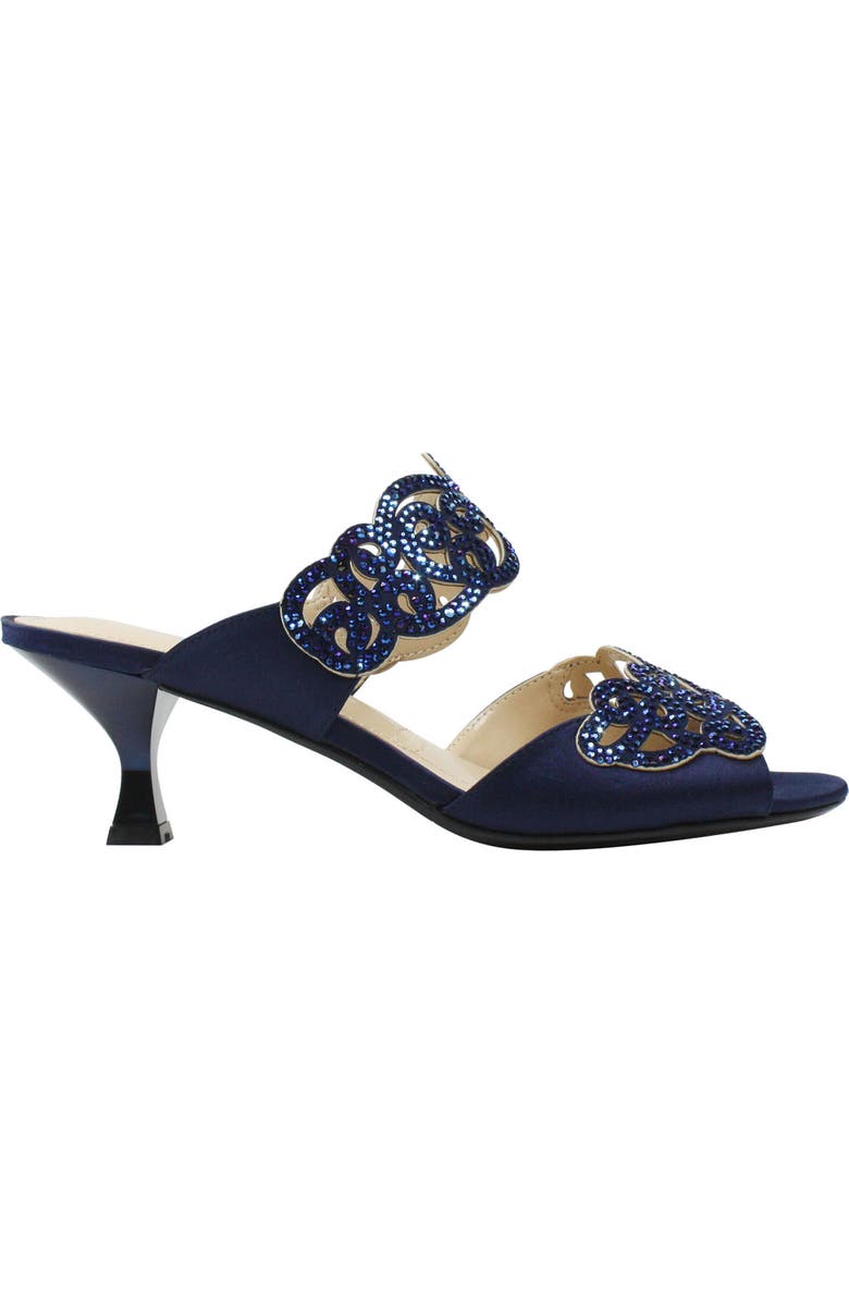 J. Reneé 'Francie' Evening Sandal, Alternate, color, Navy Fabric