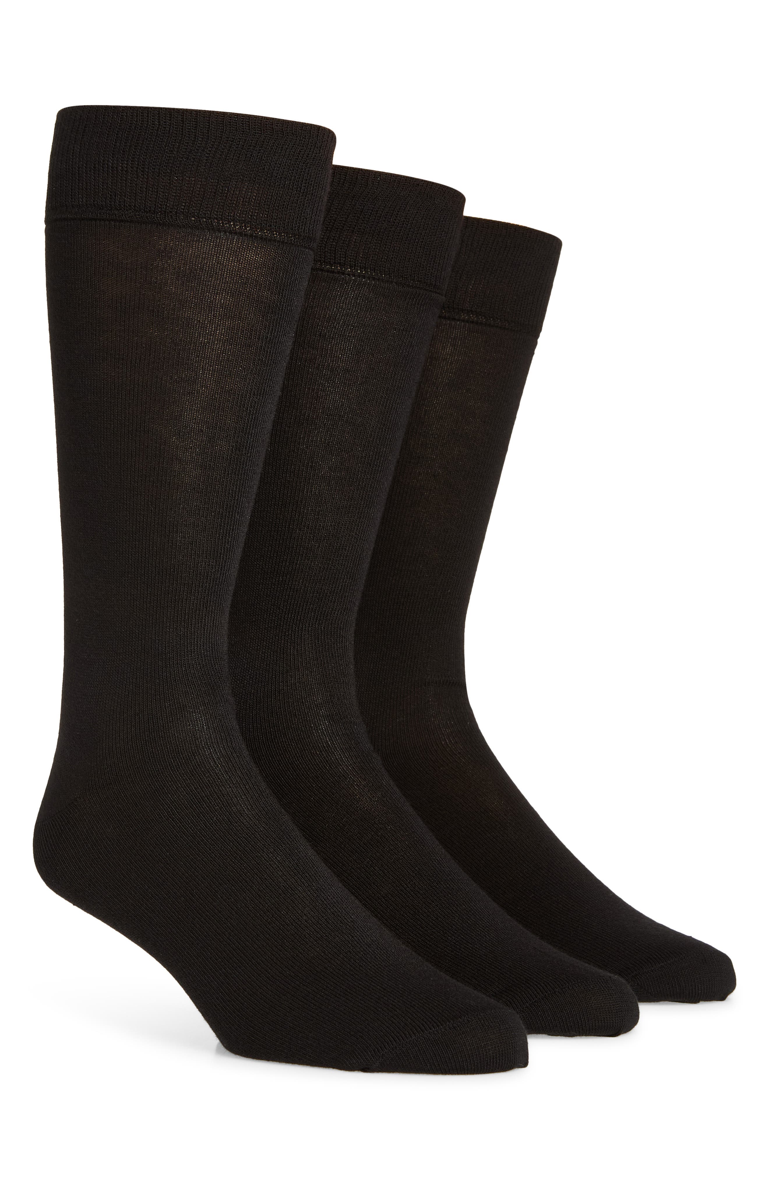 Lorenzo Uomo Assorted 3-Pack Cotton Blend Dress Socks
