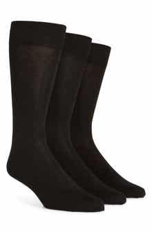 Lorenzo Uomo Assorted 3-Pack Cotton Blend Dress Socks