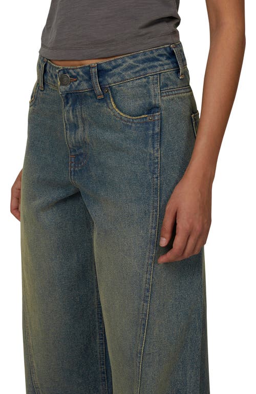 Good For Nothing Baggy Vintage Wash Seam Denim Jeans In Blue
