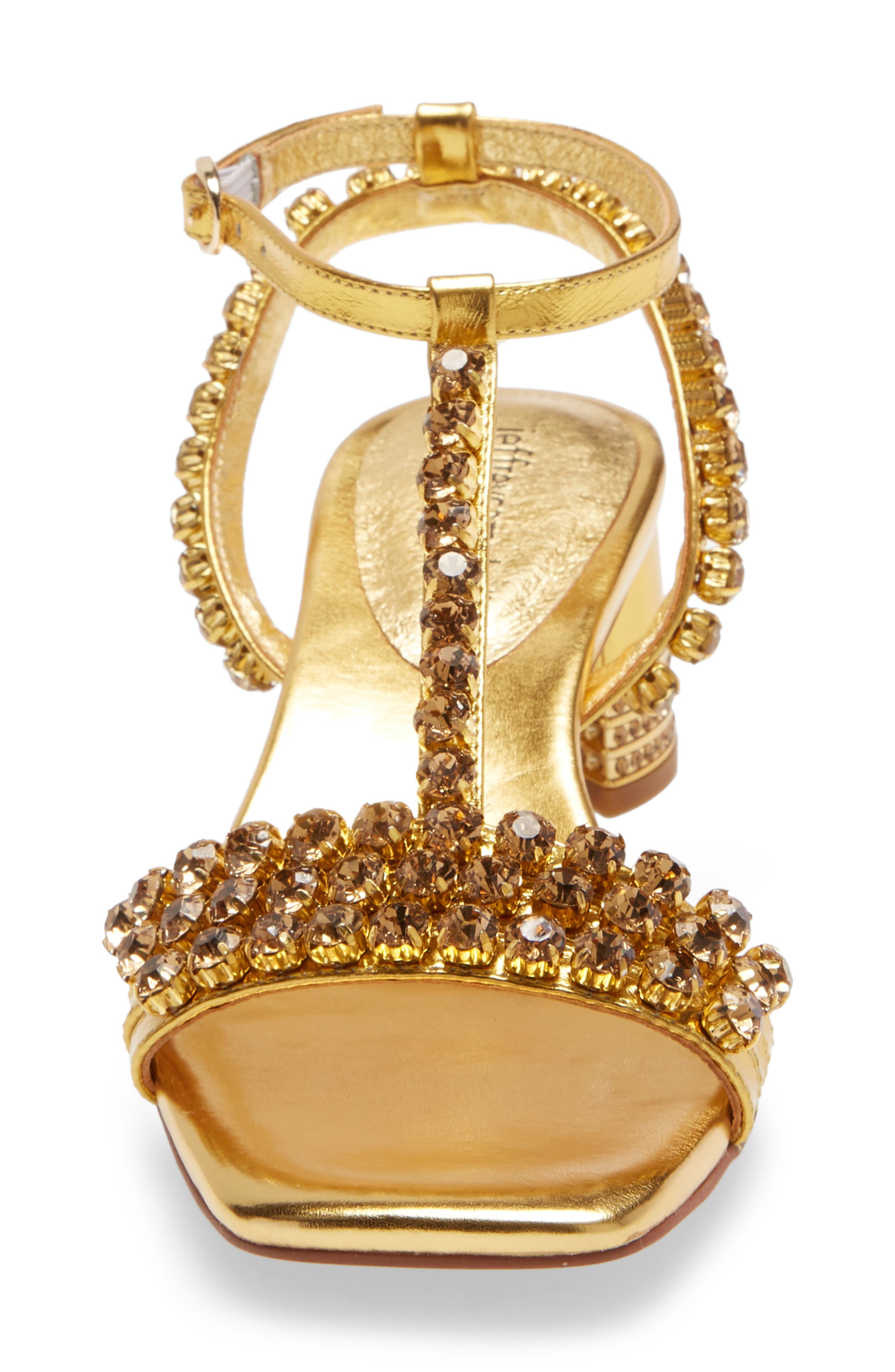 Reyn Jewel T-Strap Sandal, Alternate, color, GOLD COMBO LEATHER