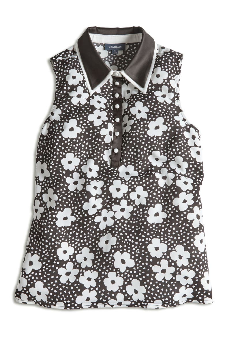 Doubly Delightful Top, Alternate, color, WHITE/ BLACK FLORAL OPTIC