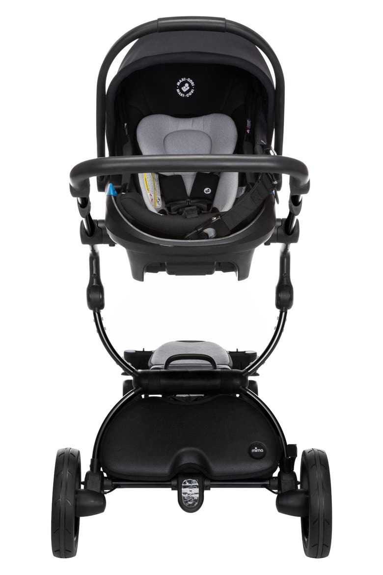 Xari 4G Chassis Stroller & Maxi-Cosi® Coral XP Infant Car Seat Travel System, Alternate, color, BLACK SNOW-WHITE BLACK BLACK