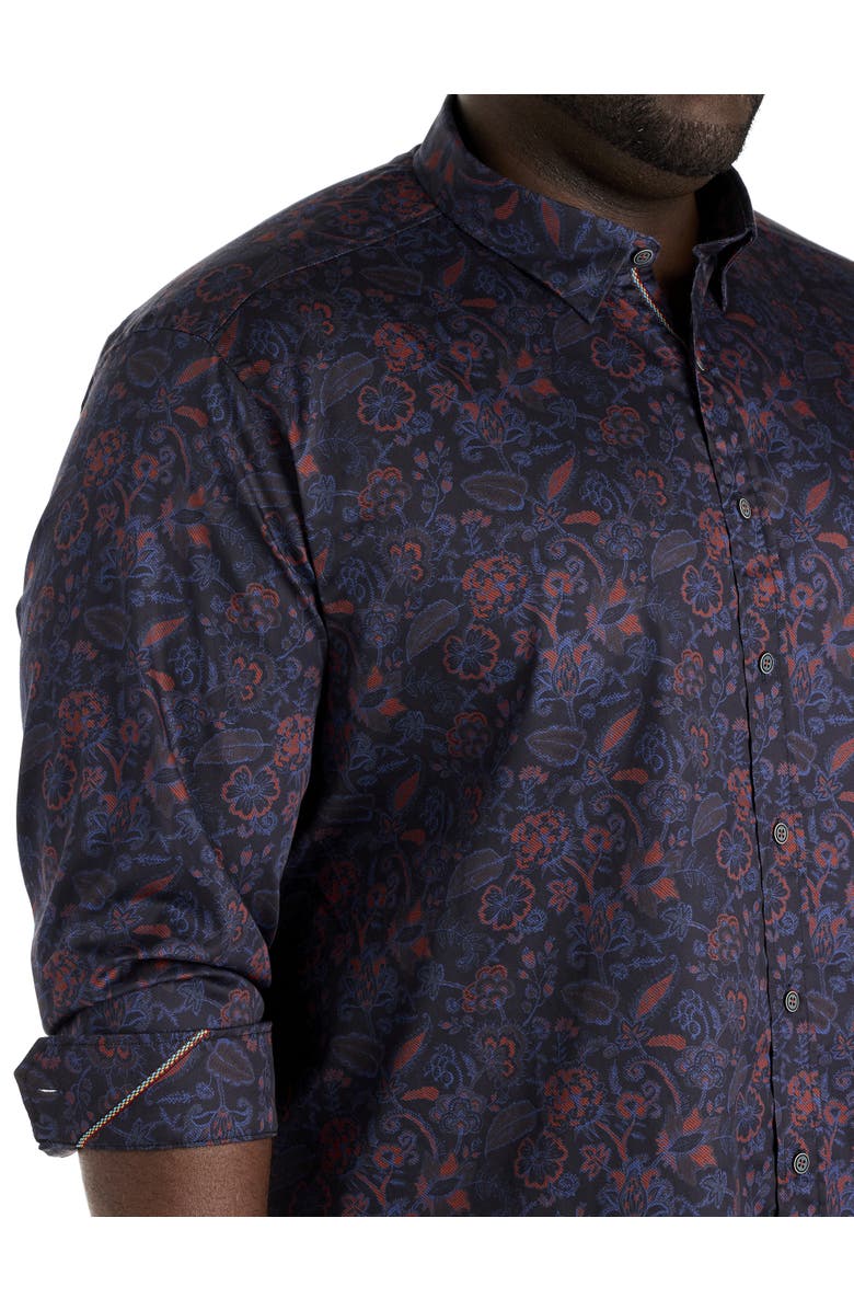 Robert Graham Big & Tall Andson Sport Shirt, Alternate, color, Navy