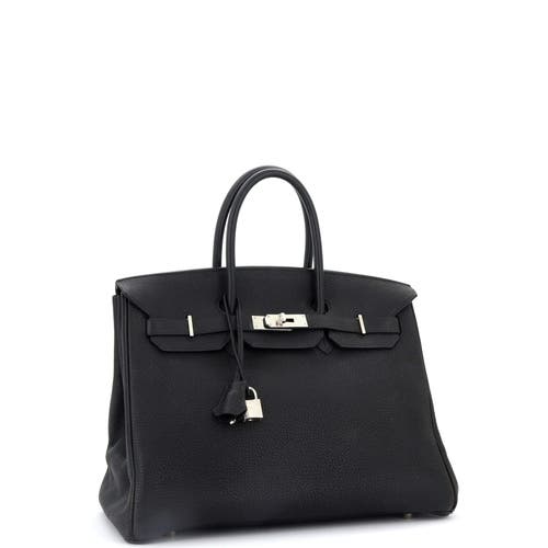 Pre-owned Hermes  Hermes Birkin Handbag Black Togo With Palladium Hardware 30 In Black