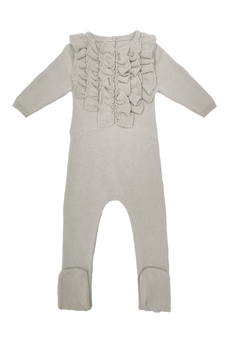 Ruffle Footie, Main, color, CREAM