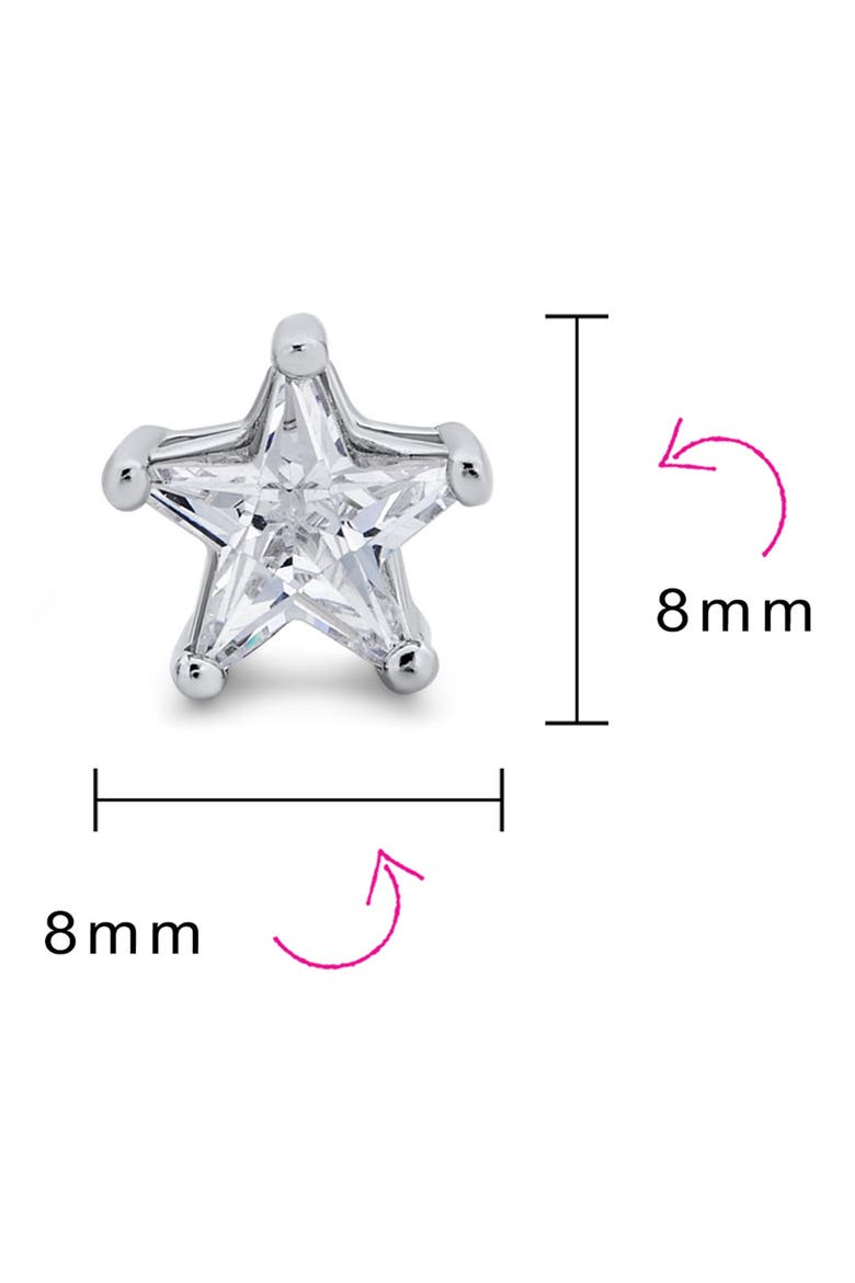 Cubic Zirconia Celestial Stud Earrings, Alternate, color, CLEAR