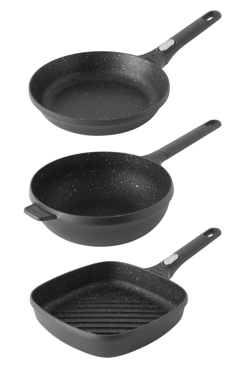 Gem 3-Piece Family Cookware Set, Main, color, BLACK