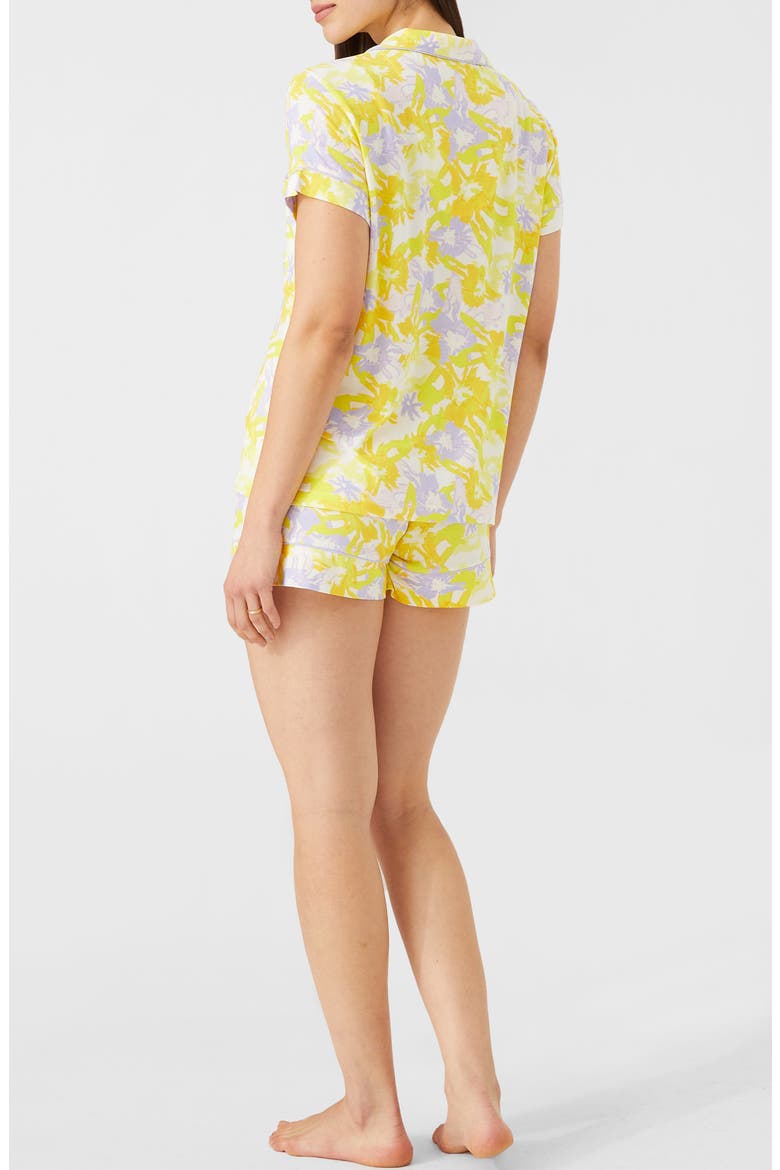 Jenna Shorts Pajamas, Alternate, color, PAINTERLY PETALS