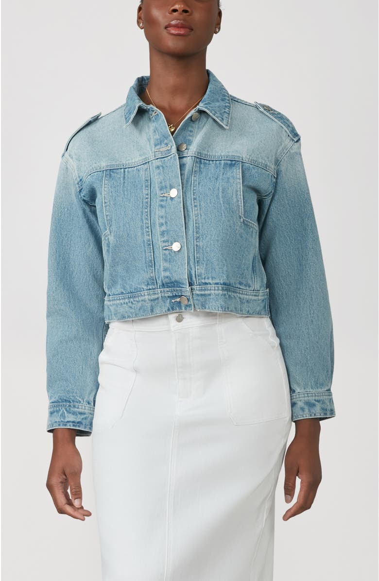 Lola Jeans Cielo Cropped Denim Jacket, Alternate, color, 