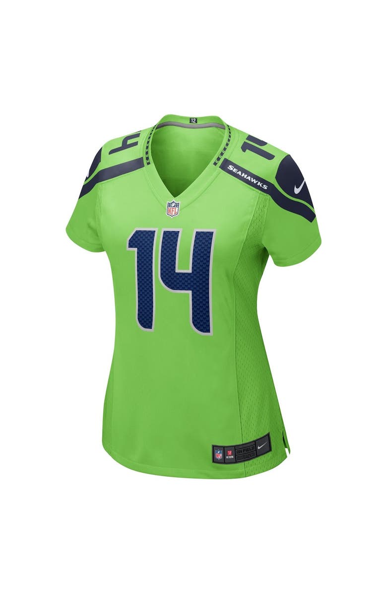 Nike Women's Nike DK Metcalf Neon Green Seattle Seahawks Game Jersey, Alternate, color, 